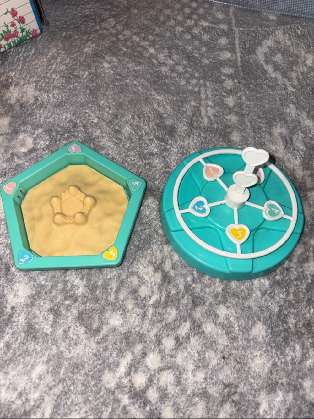 Tyco quints playground replacement items - sandbox and merry go round